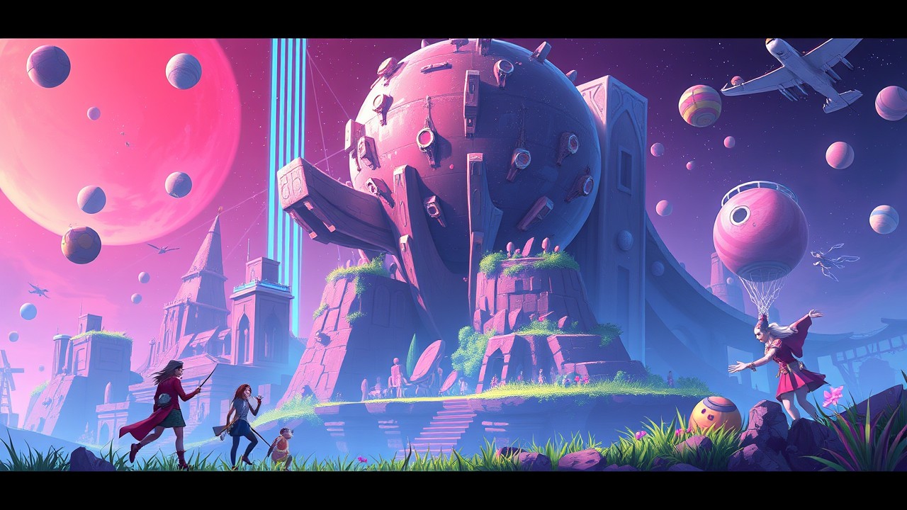Poster illustrating industry insights with futuristic theme